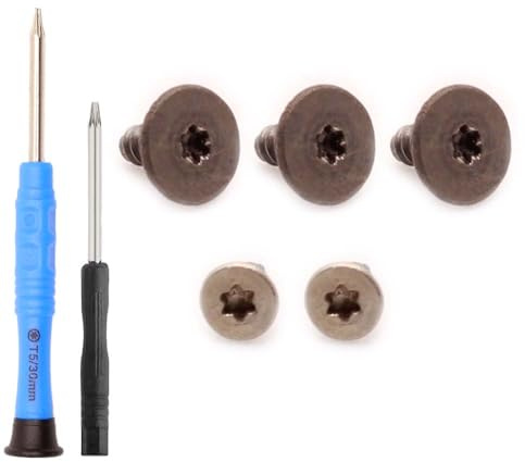 iMusk 5 pcs Original Pivot Hinge Torx Screws for DJI Mini 3/4 Pro Drones (3 pcs for Drone Body Securing and 2 pcs for Front Arm Securing), T5 Screwdriver Included