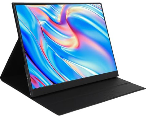 Srliya Pantalla PC de 14 Pulgadas Pantalla Táctil Portátil 2160x1440p 2k IPS Pantalla Táctil Dual USB C HD Interfaz Multimedia Pantalla de Juegos de la Computadora con Altavoz para PC