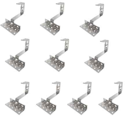 10x Handelskönig Befestigungshaken für Ziegeldächer, 3 fach verstellbar - Dachhaken Photovoltaik Befestigung PV Anlage aus Edelstahl, rostfrei und robust