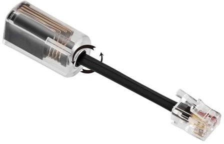 XAGMODSHN RJ9 Telephone Handsets Cord Untangler 360 Degree Rotating RJ9 4P4C Cable Adapter for Home and Office Use