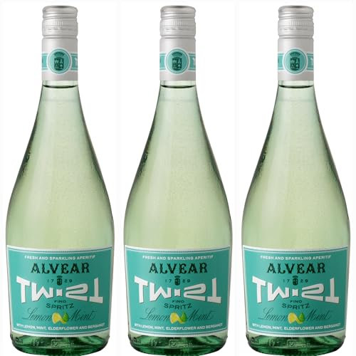 Bodegas Alvear - Vino Blanco Twist Alvear Spritz | Montilla-Moriles D.O. | 5,5% vol. | Aromas afrutados y florales | Fresco y ligero | Variedad Pedro Ximénez | Pack 3 Botellas 75cl