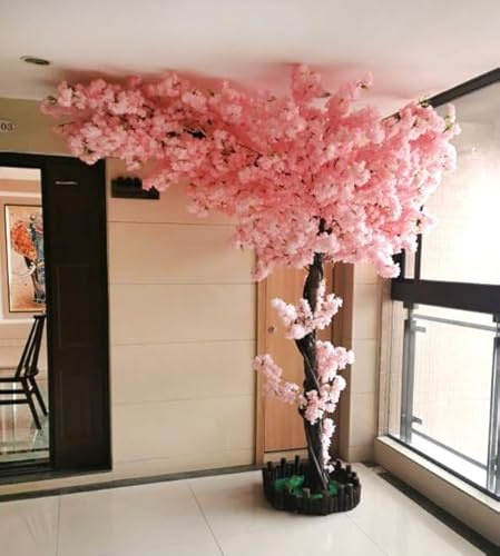 Kunstpflanze Kirschblütenbaum Kirschbaum Künstlich Pflanze Kunstbaum Kirschblüte Zimmerpflanze,Für Büro Hochzeit Party Valentinstag Drinnen Und Draußen,02,2X2m
