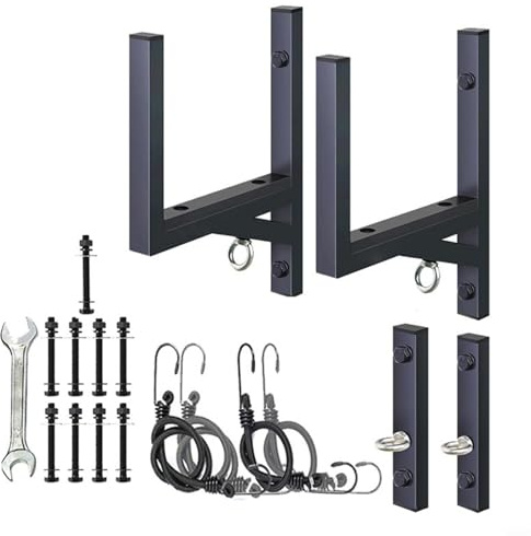 EffiFish Trailer Ladder Rack,For Enclosed Trailers Vans RVs | 300 Lbs Capacity Steel Side Mount Rack With Rubber Pads | Easy Install For Ladders And Long Materials