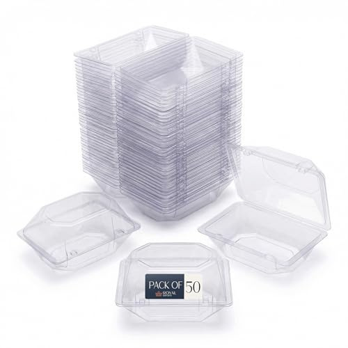 Royal Imports Clear Plastic Corsage Box Flower Boutonniere 6x5x4 50 Pack