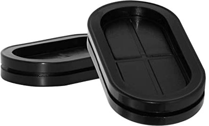 FLYSHOP 0,83 '1.46 agujero arandelas respetuoso con el medio ambiente de goma ojales alambre protección, oval, 4-pack