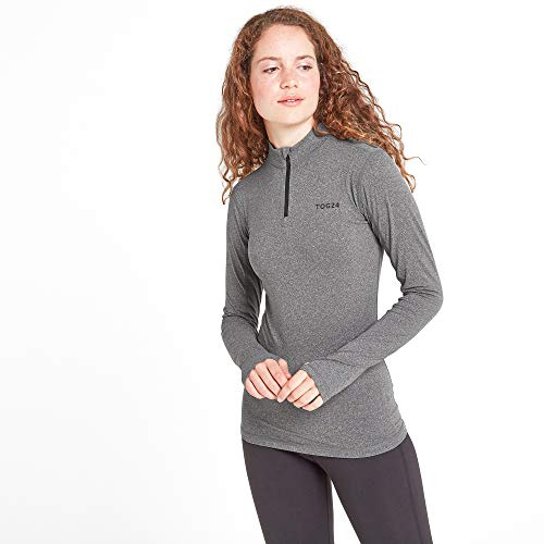 TOG24 Snowdon Women's Zip Neck Base Layer, Ultra Warm Supersoft Temperature Regulating Thermal Underlayer, Anti Chafe Seams Quick Moisture Wicking, Perfect for Running Hiking Biking Camping Skiing