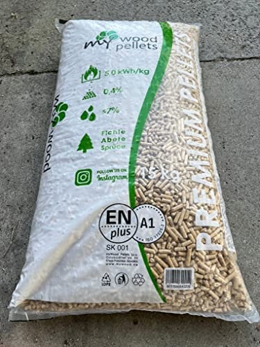 Pellet Salzburg 100% abeto austriaco – ENPLUS A1 – Alto poder calorífico, blanco