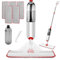 Spray Mops for Floor Cleaning, MASTERTOP Microfibre Spray Mop with 1 Refillable Bottle, Wet Dust Flat Mops for Laminate Wood Tiles Vinyl Floor, Send 5 Reusable Mop Pads