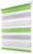 Deswell Doppelrollo Klemmfix ohne Bohren Grün-Grau-Weiß B45 x H100 cm (Stoffbreite 41cm) Rollos für Fenster ohne Bohren für Fenster mit Lichtdurchlässig & Verdunkelnd/Höhe Stufenlos Verstellbar