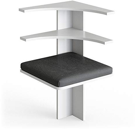 Vicco Banco de Comedor Roman, Blanco/Antracita, 43 x 43 cm