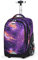 ANSIEDIO Trolley Rucksack Schulrucksack Kinder Multifunktionaler Rucksack Schultaschen Koffer Reise Schule Rucksack für Jungen Mädchen (Sternenhimmel Lila)