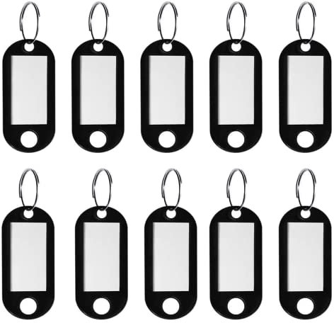 10 Stück Kunststoff Schlüsselanhänger, Schlüsselschilder, Etiketten Schlüsselbund, Etiketten Tags, Schlüssel Anhänger Schlüsseletiketten für Zuhause, Büros, Pet ID, Koffer