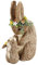Lazyspace Osterhase Figur, Simulation Stroh Hase Stehend Bunny Figur Künstlicher Strohhase für Osterdekorationen