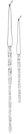 Old World Christmas Clear Glass Icicles Set of 24 Glass Blown Ornaments for Christmas Tree