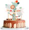 1 Geburtstag Tortendeko Happy Birthday Kuchendeko Lustig Tier 1 Jahr Geburtstag Kuchenaufsätze