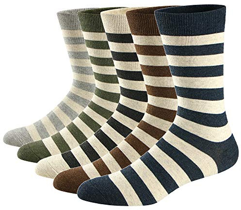 Ueither Calze da Uomo Coloratissimi in Cotone Stilisti Calzini Fantasia dal Design Comodo