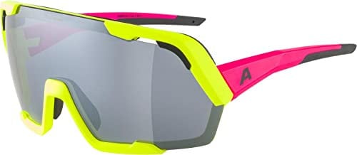 ALPINA ROCKET BOLD - Wasserabweisende und Beschlagfreie Sport- & Fahrradbrille Mit 100% UV-Schutz Für Erwachsene, neon-pink yellow matt, One Size