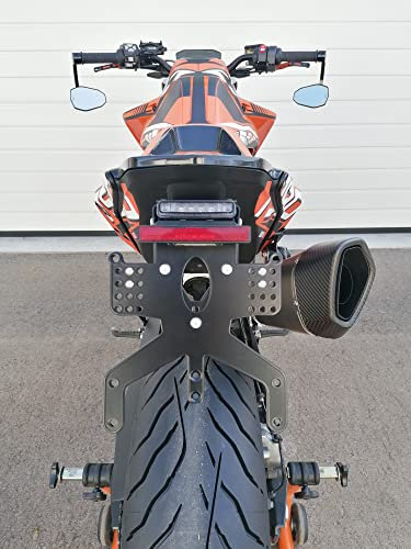 Kennzeichenhalter GroFaTec REVO Slim für KTM 790 Duke / 890 Duke/R Bj 2018-2022 Nummernschild Träger Halter kurzes Heck Heckumbau 790duke 890duke