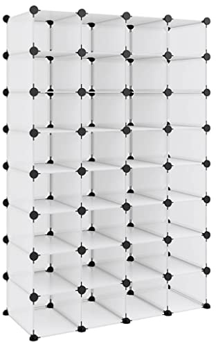 vidaXL Schuhregal Regal Standregal Lagerregal Schuhschrank Steckregal Regalsystem Aufbewahrungsregal Schuhablage Transparent 93x36,5x140 cm PP