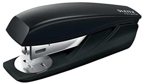 Leitz NeXXt Piccola Pinzatrice in Acciaio e Plastica Riciclati al 96% e Riciclabile al 100%, Pinza fino a 25 Fogli, 200 Graffette Incluse, Gamma Recycle, 35 mm x 51 mm x 121 mm - Nero