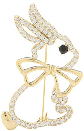 Lapin de Pâques Broche Alliage Goutte À Goutte D'huile Dames Corsage Dames Blazer Broche Bijoux 1 Pièce MANFR002