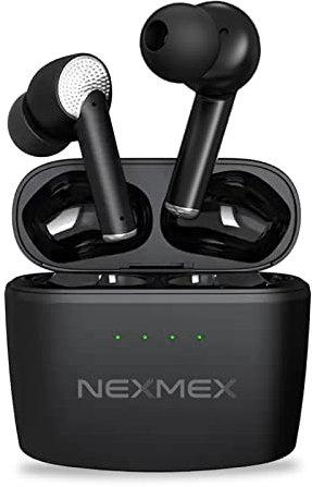 NEXMEX Earbuds Kopfhörer Bluetooth In-Ear Kabellos kompatibel mit Nothing Phone 3 3a 2 1 Pro Plus Hi-Fi Stereo Wireless Headset Ladebox Anrufe ENC Geräuschunterdrückung, Farbe:Schwarz