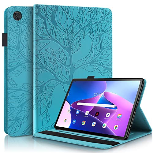 Succtopy Custodia Lenovo Tab M10 3rd Gen 10.1 Pollici 2022,Cover in Pelle PU Flip Portafoglio con Porta Penna,Custodia Protettiva con Slot Card Lenovo Tab M10 3rd Gen 10.1 TB-328FU/TB-328XU,Blu