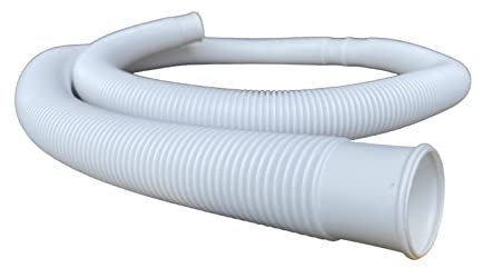 Poolschlauch Schwimmbadschlauch Gartenschlauch Weiß | DN 38 mm | versch. Ringlängen | 1 m Muffenabstand | Made in Germany (9 m)
