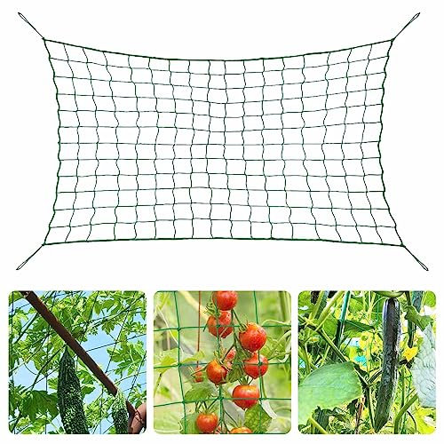 Pflanzennetz,Kletternetz für Pflanzen 2 x 5 m,Ranknetz für Gurken,Ranknetz für Kletterpflanzen,Gurkennetz für Gewächshaus,Tomatennetz,Rankhilfe Netz für Garten,Gewächshaus