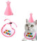 RTRTGS Haustier Katze Hund,Happy Birthday Bandana Schals und Party Hut,Mini Doggy Cat Geburtstag Party Dekoration Haustier Geburtstag Outfit Haustier Kostüme,Rosa,Einstellbare Größe