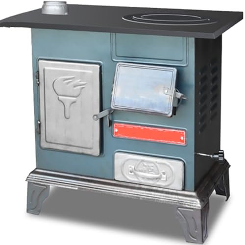 YVYKFZD Poêle à Bois d'extérieur, Poêle à Bois de Camping Multifonctionnel, Cuisinière Bois Chauffage Coupe-Vent, pour Camping d'hiver, intérieur, Chasse, Cuisine, Pique-Nique, Barbecue, Noir (Color
