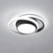 Comely LED Deckenlampe, 32W LED Deckenleuchte Modern Runden Lampe für Schlafzimmer Badezimmer Küche Balkon, Dia 280mm, Kaltweißes Licht 6500K, Schwarz