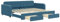 vidaXL Tagesbett, Ausziehbar Schlafsofa mit Schubladen, Bettsofa Gästebett für Schlafzimmer Wohnzimmer, Bett Sofa Ausziehbett, Blau 90x200 cm Samt