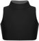 janisramone® Girl's Gymnastics Crop Tops, Girls Kids Plain Sleeveless Crop Top Turtle Neck, Girl s Running Vest Yoga Sports Summer Dance top Black