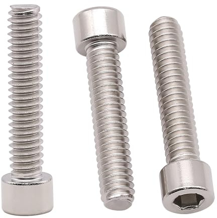 1/4-20 x 1-3/4 (20 pezzi) viti a testa esagonale in acciaio inox, acciaio inossidabile 304 (18-8), filettatura completa, filettatura grossa UNC, senza testa zigrinata