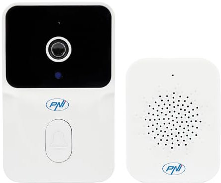 PNI Timbre con Video Safe House IDB12, WiFi, visión Nocturna, IP54, batería incorporada, Control con la aplicación Tuya