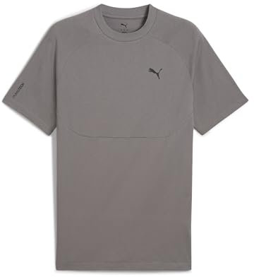 PUMA Unisex PUMATECH Tee T-Shirts, Cast Iron, L