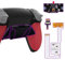 eXtremeRate RISE4 V3 Remap Kit pour ps5 Manette BDM-030/040/050, Coque Arrière Redessinée avec 4 Palette pour ps5 Controller BDM-030/040/050, Carte améliorée, Fond Noir et Rose Rouge