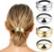 Piriuuo 4 Stück Metall Haargummi, Pferdeschwanz Haarmanschette Metall Ring Elastisch Haar Manschette Haarband Schnalle Gold-Kopfstück für Dame Pferdeschwanzhalter Geeignet für Alltags, Reise, Party