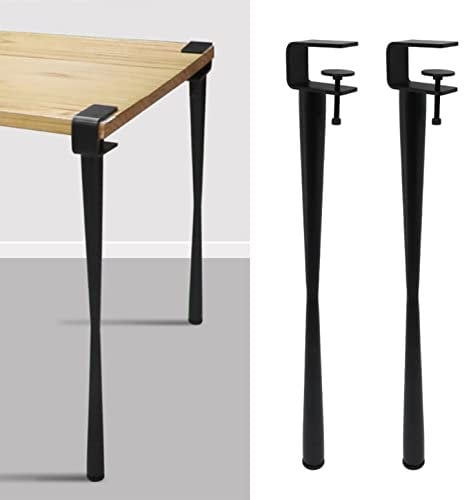 Adjustable Fit Table Clamp Legs,Metal Furniture Legs,Table Clamp Legs,F-Shape Dining Desk Legs for DIY Coffee Table Furniture Console Table Legs,with Floor Protectors (71cm,2 Pcs)