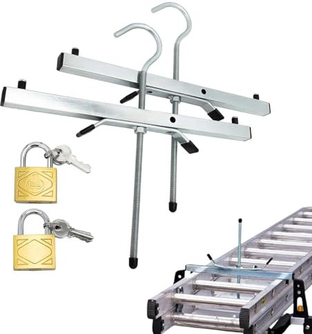 Ladder Locks for Roof Rack, Ladder Roof Clamps for Car, Roof Rack Ladder Clamp, Ladder Accessory Lock, universals Lock Jaw Ladder Grip, Van Ladder Clamps Secure and Easy to Use