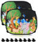 WTZWYFWJ 2 Piezas Parasol Coche Bebe,Negro Parasol Coche Infantil, para Proteger del Sol a Bebés y Mascotas-Elefantes