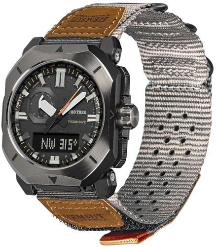 Robustes Nylonband, 23 mm, kompatibel mit Casio PRW-6800/6900Y/3400Y, PRW-60Y/61Y/50Y/51/70Y/30/35/73X, PRT-B50/B70, Militär-Stil, Ersatzband für Luminox 3050/3060/3080/3080/3080/3080/3080/3 Serie 180