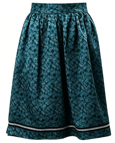 Dirndlparty Falda tradicional para mujer, hasta la rodilla, para traje