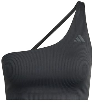 adidas Women's Optime Workout Rib One-Shoulder-BH mit leichtem Halt