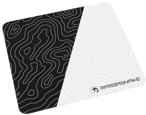 MAMBASNAKE CM02 Esports Gaming Mouse Pad, Water Resistant Coating Large Mouse Mat, Heavy Textured Smooth Control Surface, Non-Slip Rubber Base, Micro-Knit Stitched Edges, 450x400x4mm
