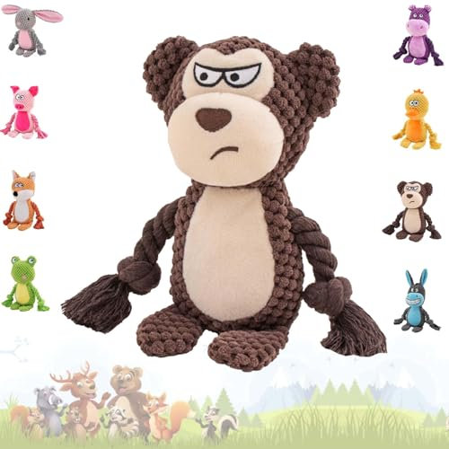 Sunshine smile Hundespielzeug,Hund Quietschspielzeug mit Knitterpapier,Plüschtier Hund Plüsch Kauspielzeug,Intelligenzspielzeug für Hunde,Hundespielzeug Kleine Hunde