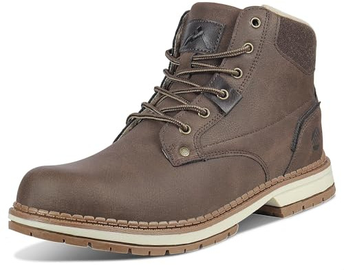 CC-Los Men's Dress Chukka Boots Waterproof Hiking Ankle Boots for Casual Outdoor Daily Walking Brown Size 9-9.5 Wide