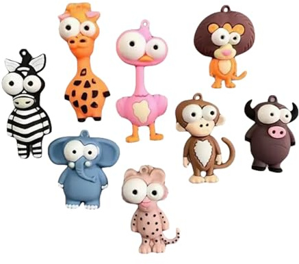 8 Stück Tiere Kühlschrankmagnete, Silikon 3D Tiere Magnete Kühlschrank Magnetische Kinder für Whiteboard Vorschulunterricht Zuhause Klassenzimmer Kühlschrank Heimdekoration