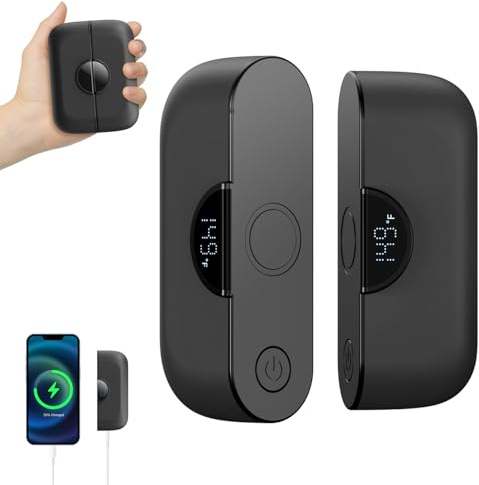 yAyusi Chauffe Mains Rechargeable Lot de 2, 9000mAh Chaufferette Électriques Pratique, Affichage LED, Chauffage Rapide à 5 Vitesses, Indispensable pour Les Voyages,Cadeau Parfait pour Hommes et Femmes